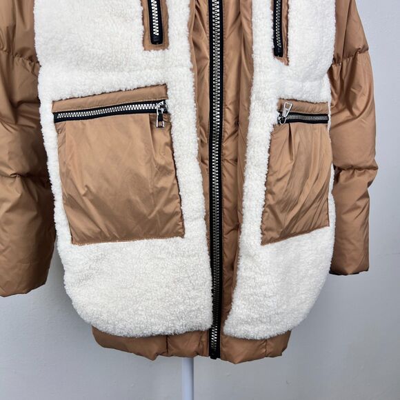 Orolay 092 Universe Fleece Down Puffer in Khaki Women Extra Small Jacket Zip Up - Picture 9 of 16